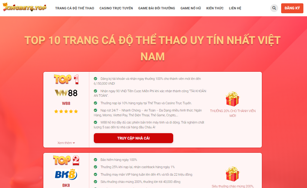 Kingbets.top - Địa chỉ chia sẻ kiến thức chơi cá cược được anh em quan tâm