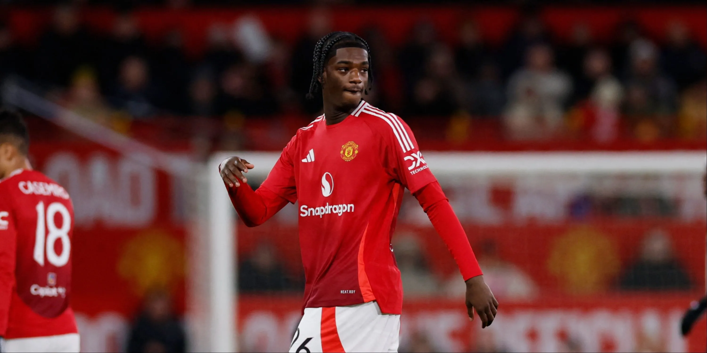 Ayden Heaven trong màu áo đội trẻ Manchester United sau khi rời West Ham