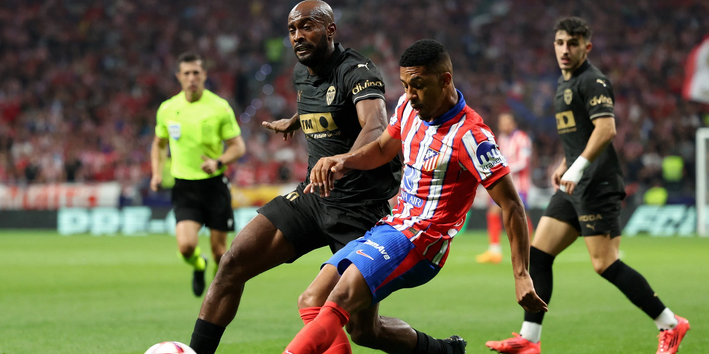 Samuel Lino trong màu áo Atletico Madrid, mục tiêu tiềm năng của Wolves