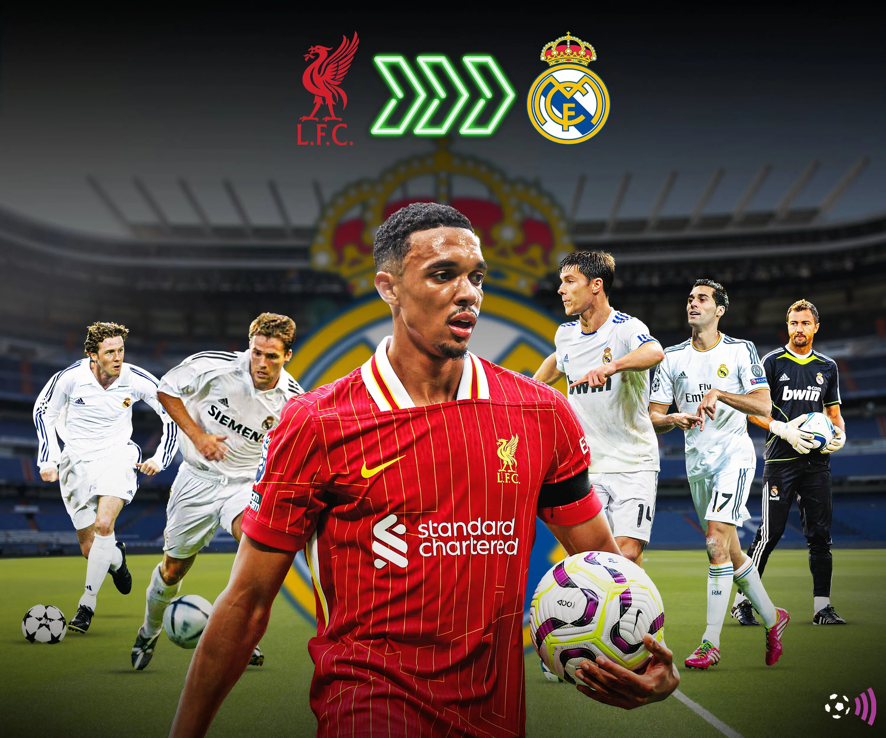 Trent Alexander-Arnold và các huyền thoại Liverpool từng khoác áo Real Madrid