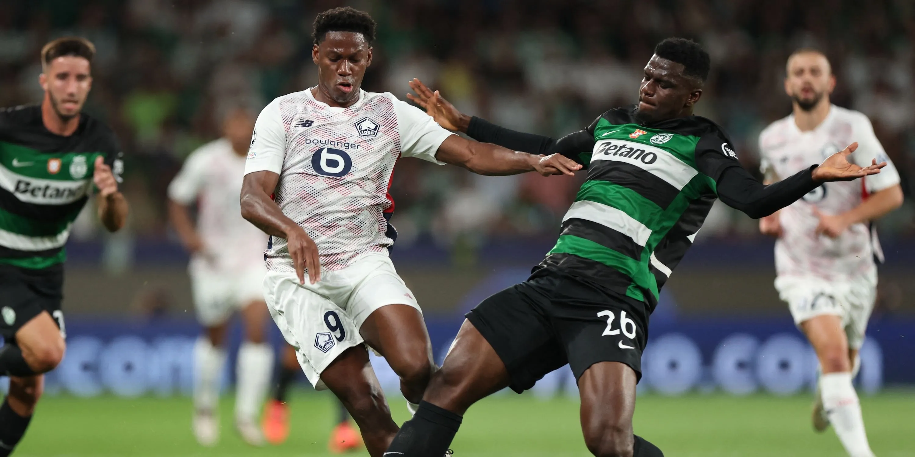 Trung vệ Ousmane Diomande - mục tiêu tiềm năng của Arsenal trong màu áo Sporting CP