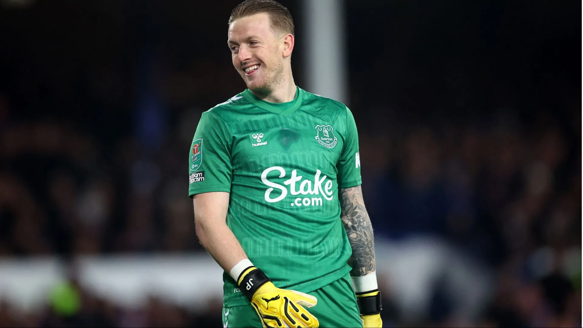 Jordan Pickford, thủ môn số một của Everton, đang có phong độ ổn định