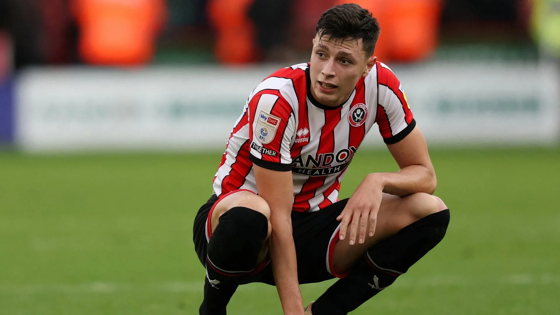 Biểu tượng câu lạc bộ Sheffield United trên sân vận động Bramall Lane