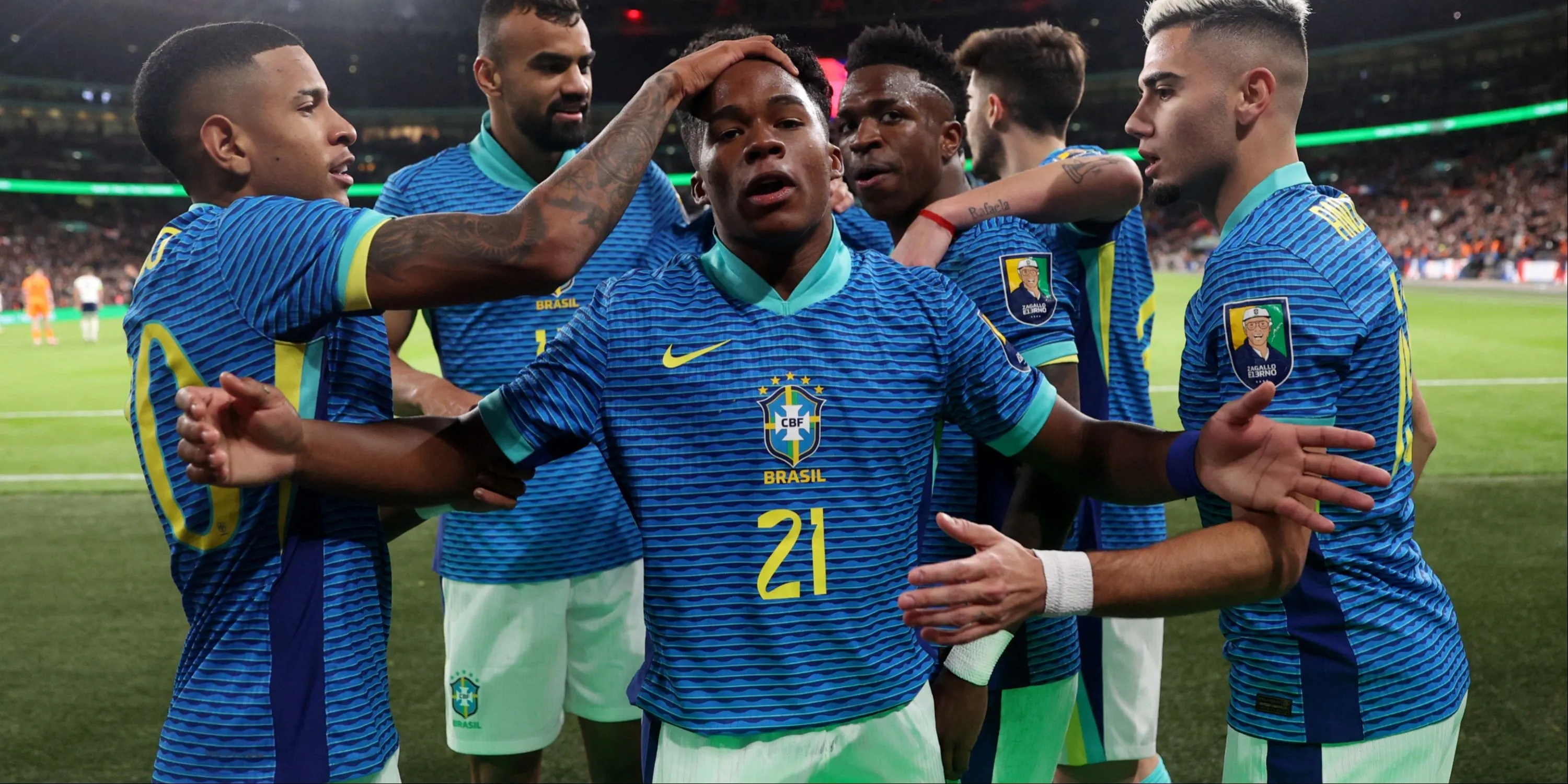 Endrick trong màu áo tuyển Brazil - tiền đạo trẻ Real được Lyon tiếp cận