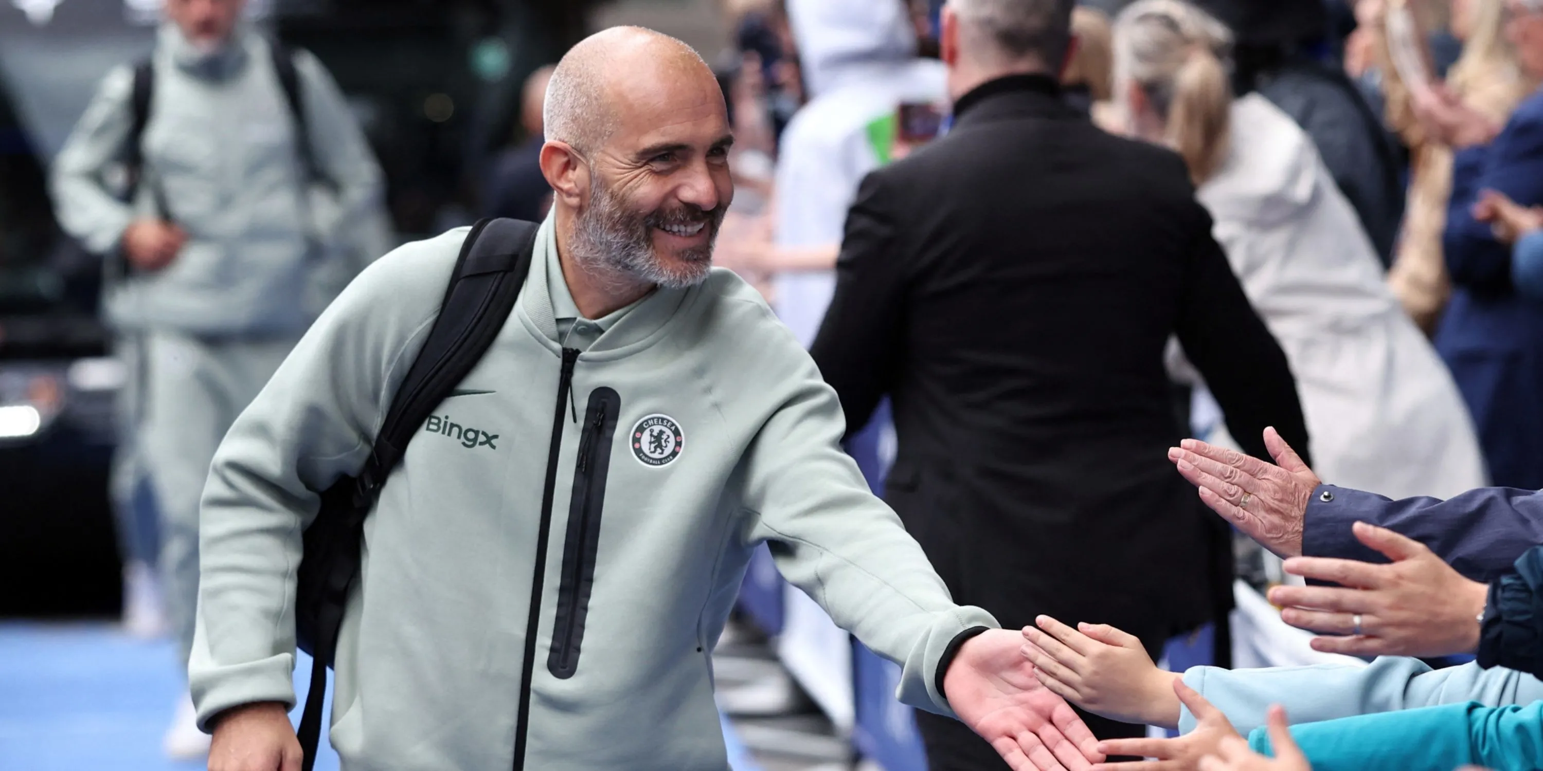 Enzo Maresca trong buổi họp báo cùng Chelsea, ứng viên mục tiêu của Juventus