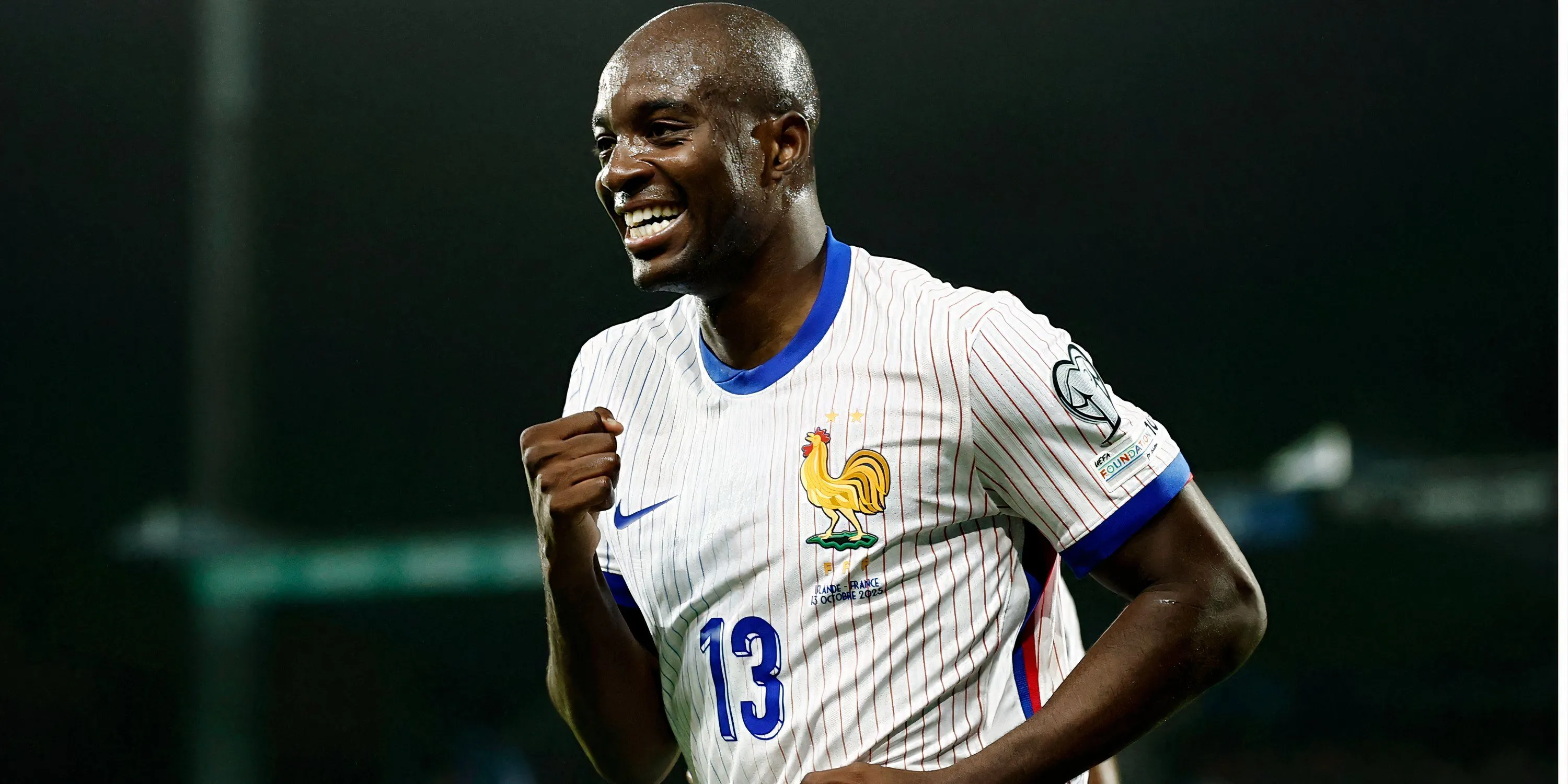 Jean-Philippe Mateta ăn mừng bàn cho đội tuyển Pháp, minh họa phong độ ấn tượng của tiền đạo 28 tuổi